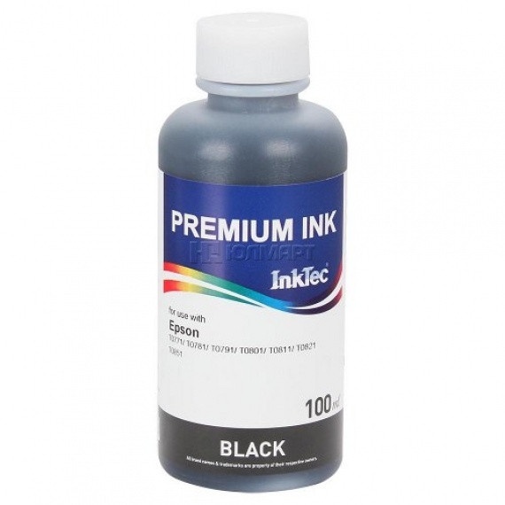 Чернила для СНПЧ Epson R270/L100/L800, black, водные, 100 мл., InkTec (E0010-100MB)